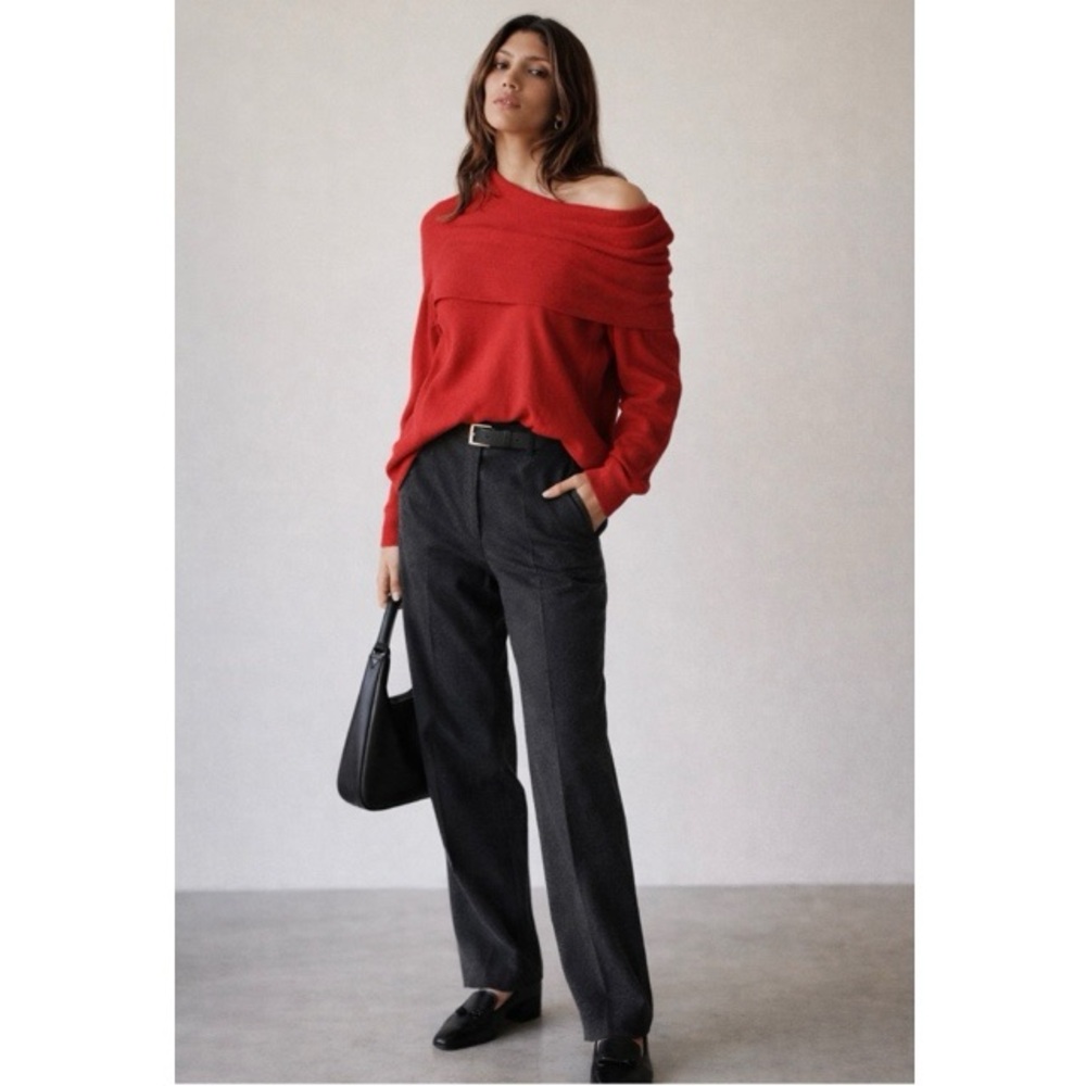 Vintage | Folded Cowl Neck Sweater